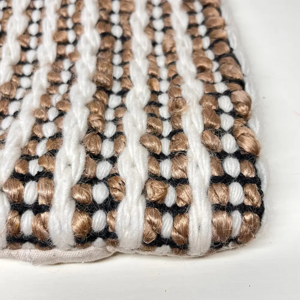 Textured Jute Wool Cotton Woven Decorative Pillow Cover